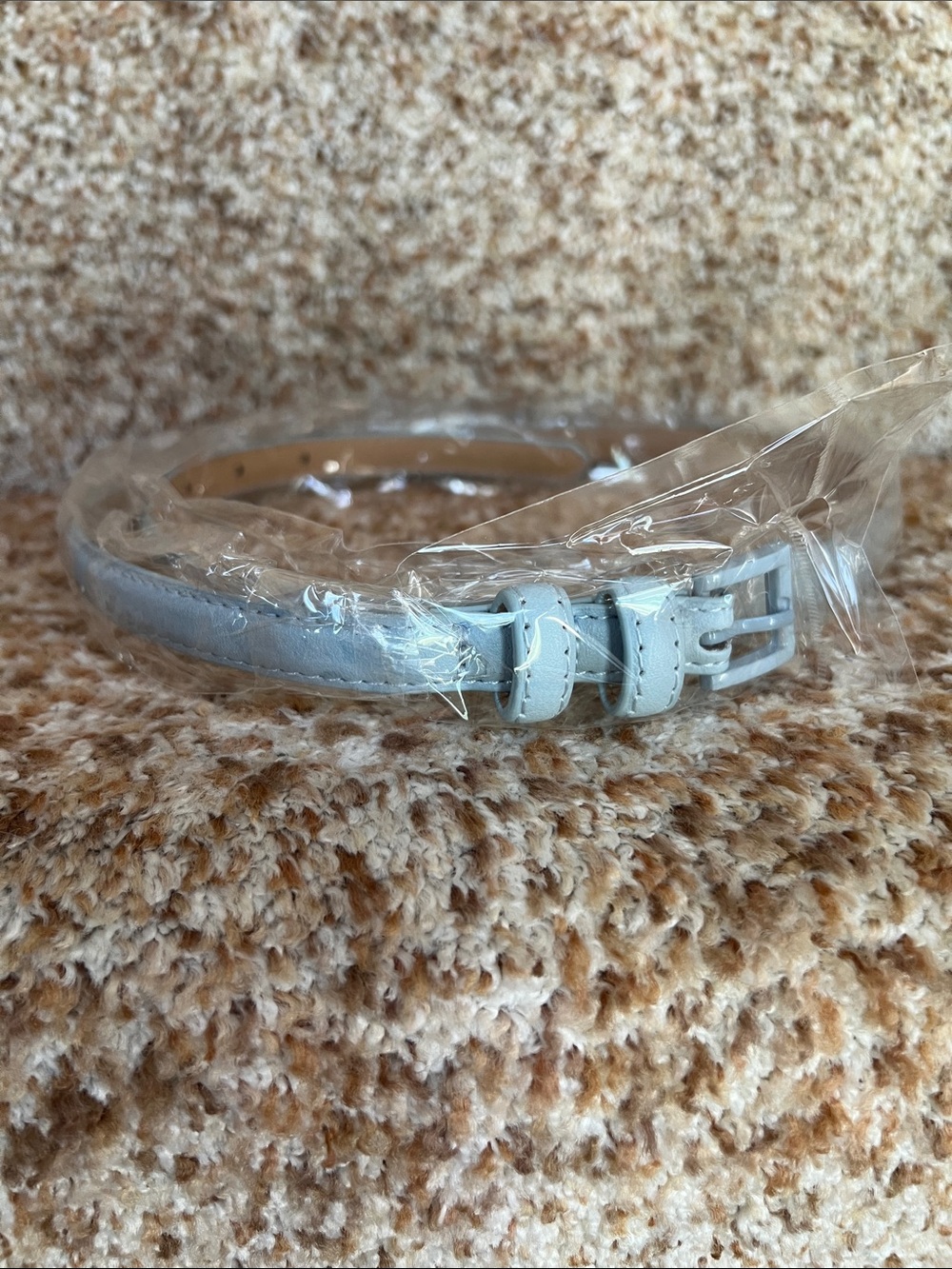 Light Blue Women's Leather Belt